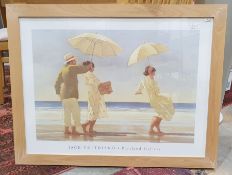 After Jack Vettriano Portland Gallery poster / print figures on beach