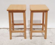 Pair of modern beech stools