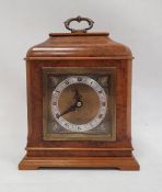 20th century walnut cased mantel clock the dial marked 'Park House & Wyatt Ltd Southampton &
