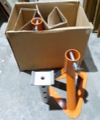 Pair of Halford's two-ton axle stands and a Pet Gear plastic ramp (3)