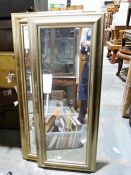 Pair of rectangular 20th century mirrors (2)
