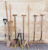 Collection of garden tools