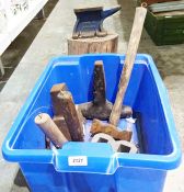 Anvil together with various tools (1 box)