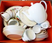 Pair of Spode Provence bone china jugs, a Tuscan bone china part dinner service together with a