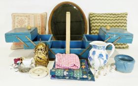 Rosenthal Bjorn Winblad plate, ten Royal Worcester Blind Earl ramekins, a copper bed warmer, various