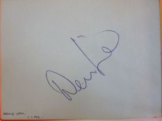 Manchester United autograph book 1991 to 1995, to include Denis Law, Matt Busby, Bobby Charlton,