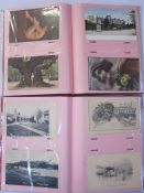Three albums of 20th century postcards on various locations to include Cambridge, East Grinstead,