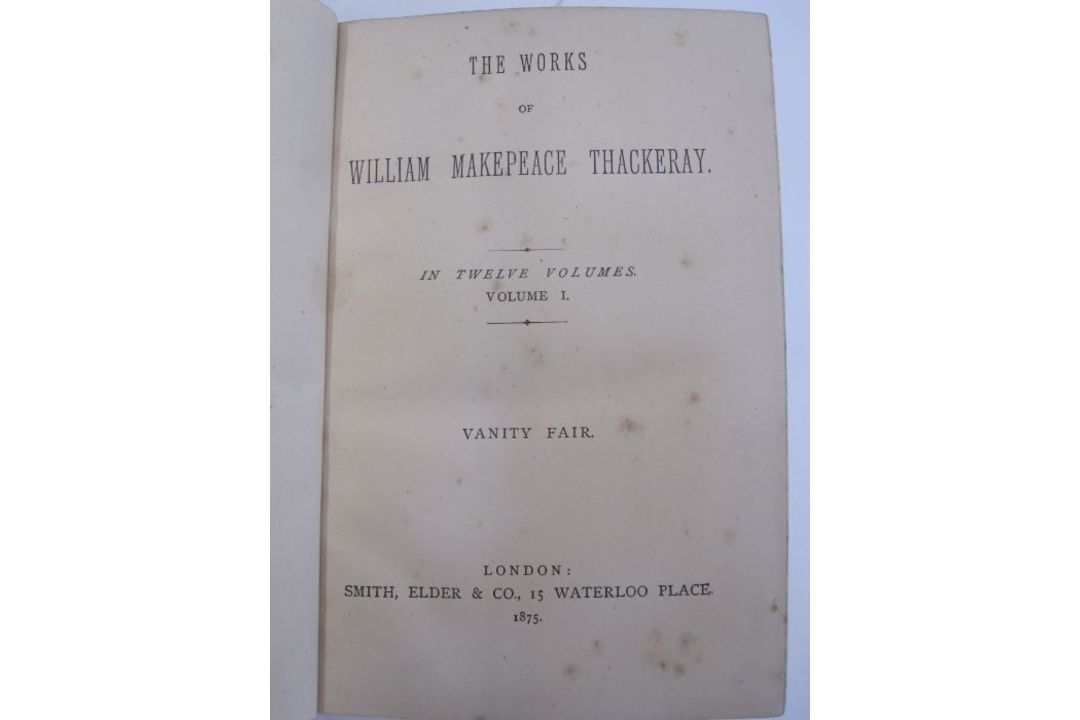 Fine bindings:- Works of William Makepeace Thackeray, Smith Elder & Co 1870's, half green calf, gilt - Image 4 of 4