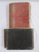 Late 19th/early 20th century scrapbook containing drawings, cut-outs, greetings cards, prints,