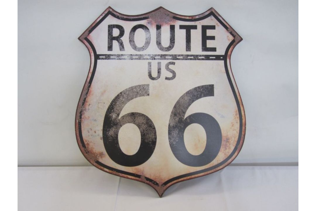 Modern replica Route 66 sign, 50cm x 46cm approx.