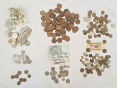 Job lot of coins, some American, Dutch and English, plus other foreign low grade coins (1 box)