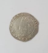 Charles I 1625-49 tower mint shilling, group E, 4.1 variety, large bust with rounded shoulder,