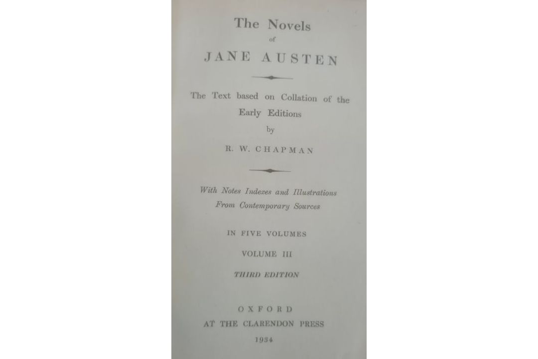 Austen, Jane "The Novels of Jane Austen - the Text Based on Collation of the Early Editions by R W - Image 9 of 14