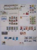 Box of mint GB decimal stamps (£100?), Jersey and Guernsey including complete sheets (1 box)