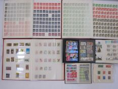 Three stock books and a bag of miscellaneous loose stamps and albums, some interesting earlier GB