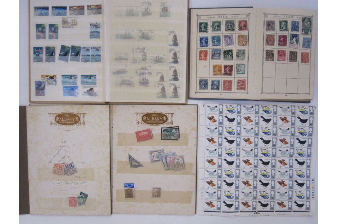 Box of five albums and loose stamps, many thousands of pre-decimal mint stamps, mostly in large - Image 2 of 2