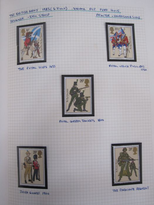 Album of GB commemorative stamps from 1980 to 1993