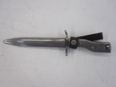 WWI German Demag crank-handle bayonet with scabbard