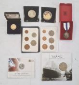 Mixtures of coins including £20 fine silver George and the Dragon