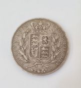 Victoria young head crown, 1845 edge with cinquefoil stops VIII