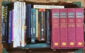 Large quantity of books relating to opera and classical music to include 'The Letters of Beethoven',