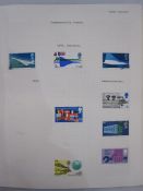 Plymouth loose leaf stamp album with GB mostly QE2 mint and used