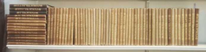 Full run of Punch with blue cloth, gilt caricature to front board and gilt titles (1 shelf and 2