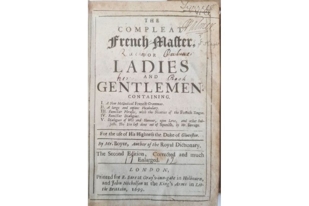 Boyer, Mr "The Compleat French Master for Ladies and Gentlemen ...", 2nd edition corrected and - Image 3 of 10