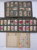 Old Roland Hill stamp album, a few all world stamps, GB, Europe (3 albums) and 2 albums of cigarette