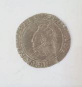 Elizabeth I  (1558-1603 ) shilling, 6th issue, mint mark woolpack (1594-6) weight 5.3g S2577