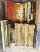 Assorted childrens books to include Rupert annuals, Bonzo annual, PG Wodehouse, etc (1 box)