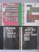 12 albums/folders with a few low value stamps, includes a printed album for UN stamps (no stamps) (1