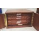 Peter Nichols Mascle mahogany coin cabinet,14 trays with velvet inlays, 30cm x 30.5cm - Image 2 of 3