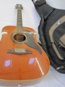 Eko acoustic 12 string guitar, cased