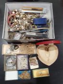 Quantity of assorted costume jewellery including faux-pearl necklaces, wristwatches, bangles, modern