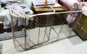 Two brass and wire nursery spark guards (2)