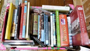 History to include WWI and WWII, collecting to include postcards, assorted CDs, Dictionary of