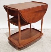 Ercol light elm three-tier tea trolley, 72cm x 75cm