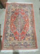 Modern Eastern-style red ground rug, 150cm x 91cm