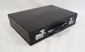 Black leather briefcase Condition Report46 x 33 x10 cm approx.  various  scuffs, marks, dirty marks,