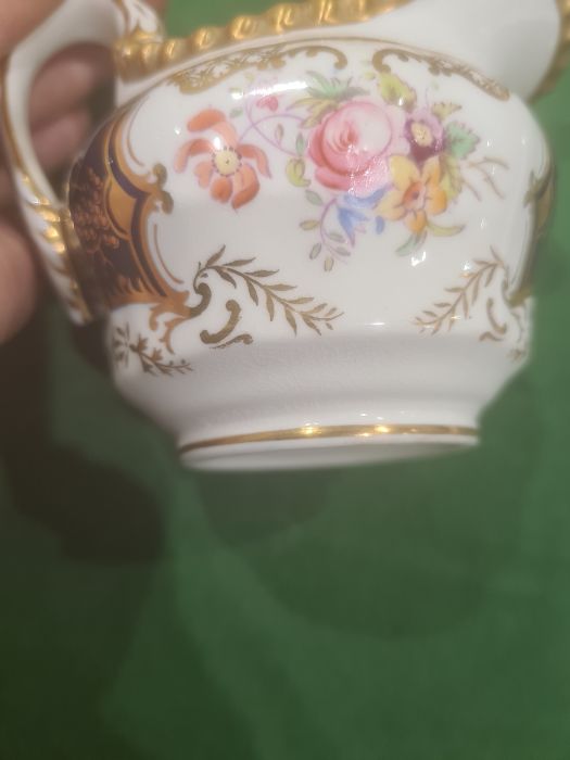 Coalport blue 'Batwing' pattern part dinner and tea service, numbered to reverse Y2665 (on some - Image 9 of 45