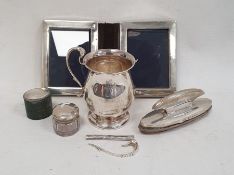1930's silver two-handled christening mug (one handle broken), initialled and inscribed 'Presented