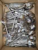 Quantity of stainless steel flatware and other assorted flatware (1 box)