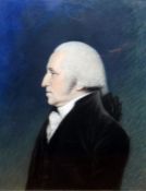 James Sharples (1751-1811)  Pastel drawing Head and shoulders portrait of George Washington (1796-