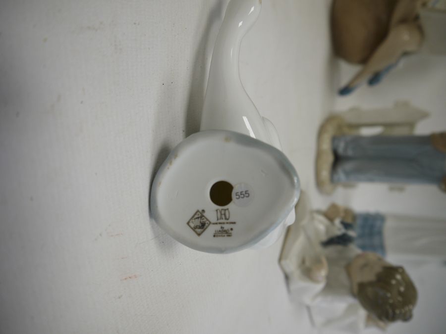 Quantity of Nao figures to include boy bandaging girl's foot, Edwardian-style lady, girl seated on - Image 2 of 2