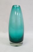 Tamara Aladin for Riihimaen Lasi Oy, Finland vase, green, ovoid and tapered, 22cm