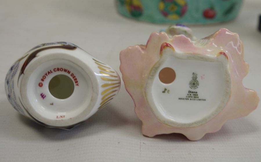 Two Oriental ginger jars, Royal Doulton 'Lady Charmian' HN1948, Royal Doulton 'Diana' figure, - Image 3 of 7