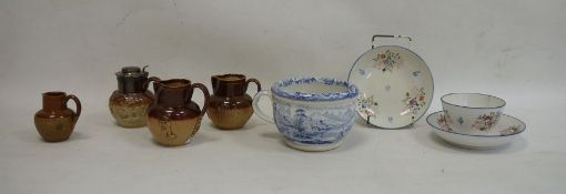 Northern Scenery cup 'Rile Burn Castle, Loch Awe', a porcelain teacup floral decorated, two matching