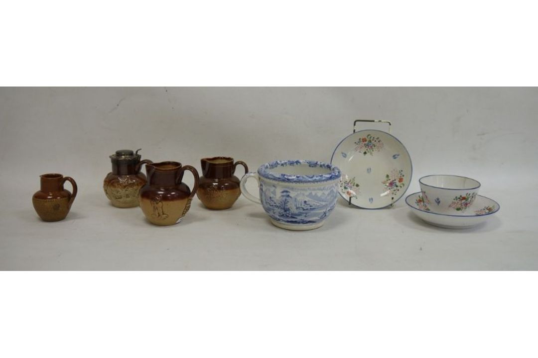Northern Scenery cup 'Rile Burn Castle, Loch Awe', a porcelain teacup floral decorated, two matching - Image 1 of 3