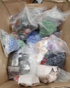 Large quantity of assorted loose beads, bead making equipment and beaded necklaces (2 boxes)